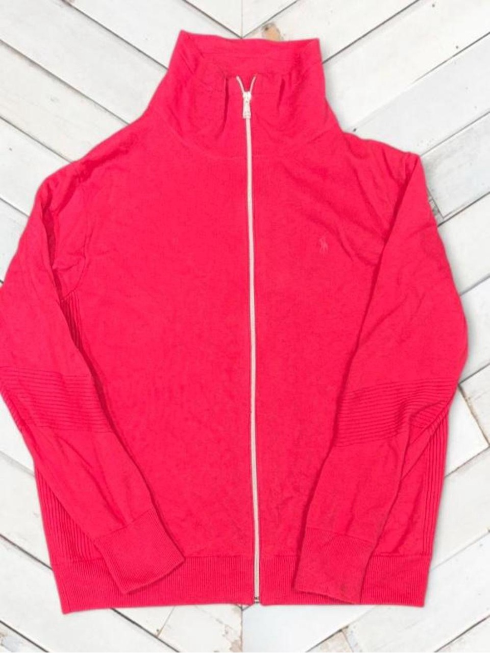 Ralph Lauren Hot Pink Zip-Front Women’s Sweater